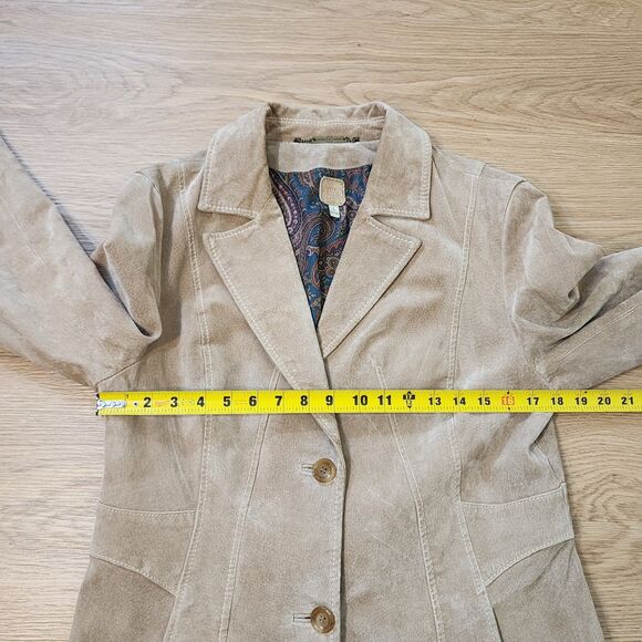 Authentic Wilsons Leather & Suede Jacket Women L Vintage 80s Western Country Fit - Picture 4 of 15
